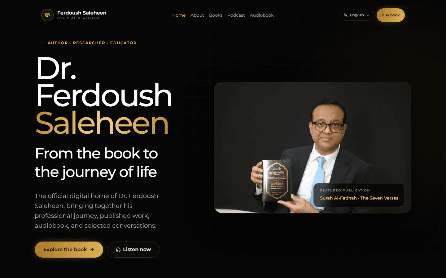 Dr. Ferdoush Saleheen website screenshot